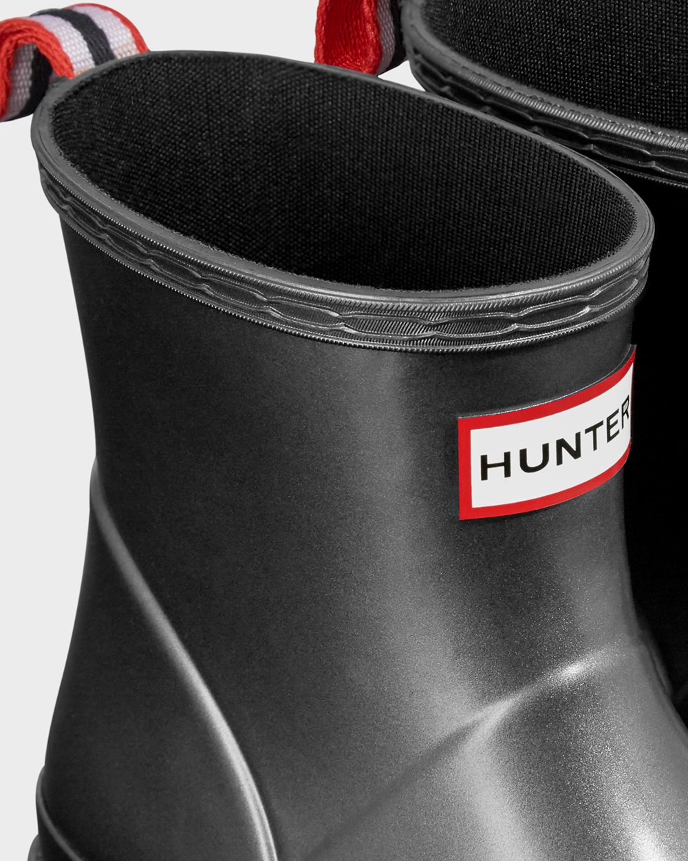 Play Boots Dames - Hunter Original Short Pearlized Rain - Zwart - 10PDJAEIS
